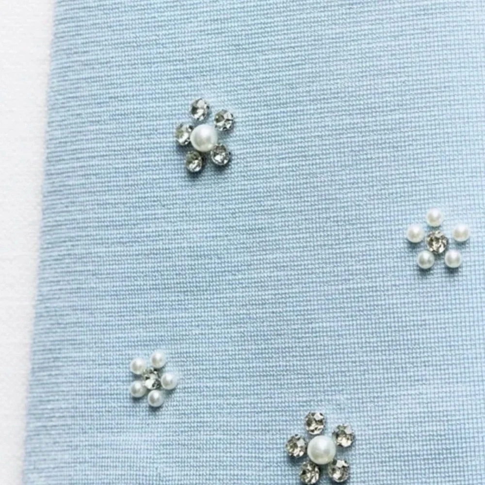 Zara Beaded Jewel Knit Mini Dress - Medium - Picture 2 of 8